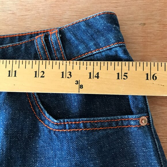 BDG Wide Leg Jeans Women 28 Blue High Rise Stretch Dark Wash Skater Grunge 18226 - Picture 10 of 13